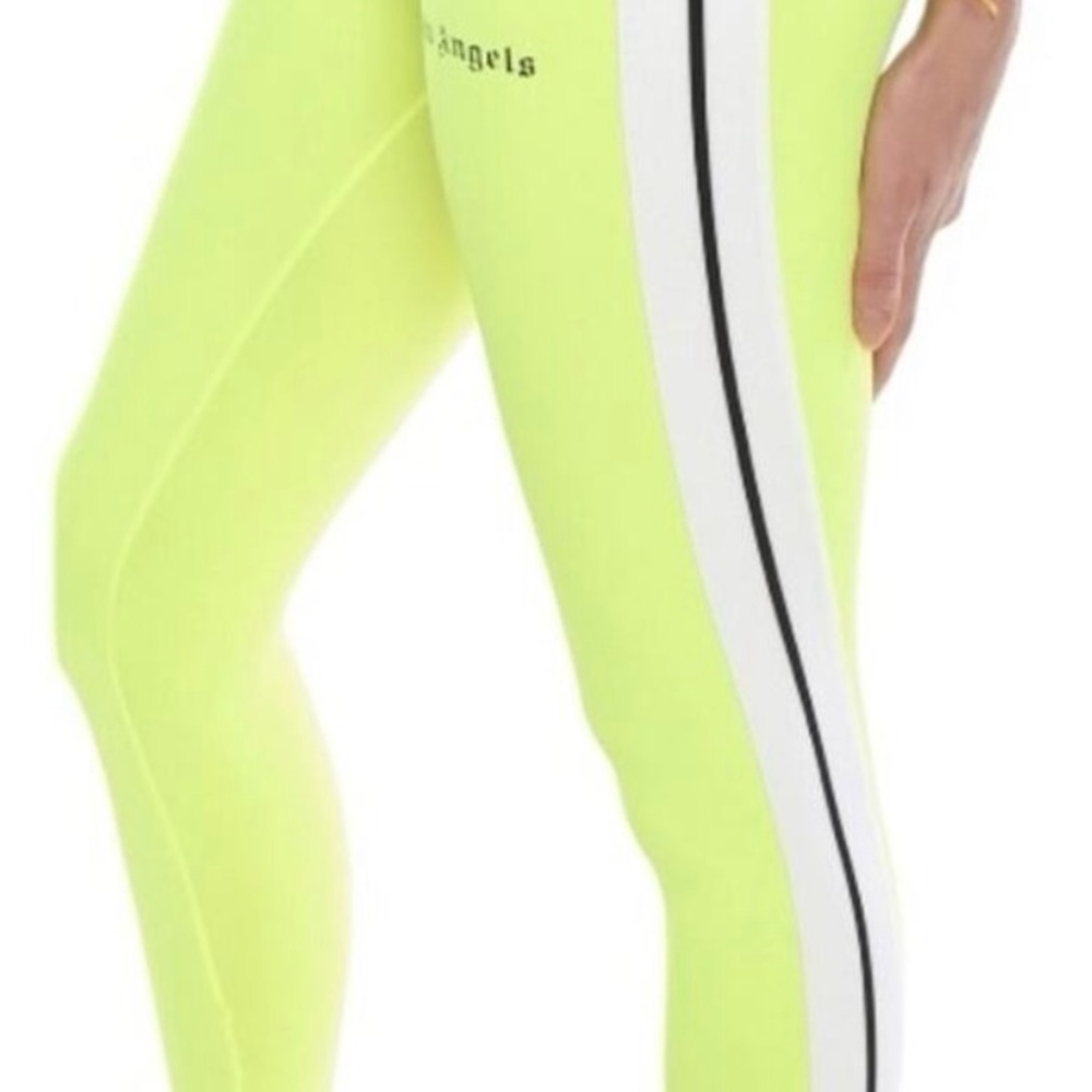 Palm Angels Leggings Neon Green Yellow Size Medium Track Leggings